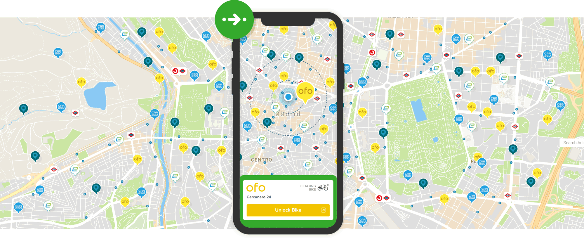 Citymapper will now show floating cycles as options when journey planning.